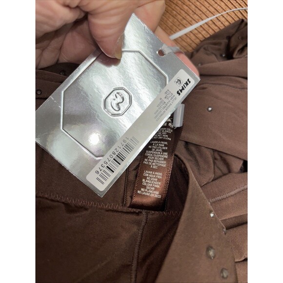 Skims x Swarovski Jelly Sheer Crystal High Waisted Leggings Cocoa M NEW Stretch - Picture 9 of 9